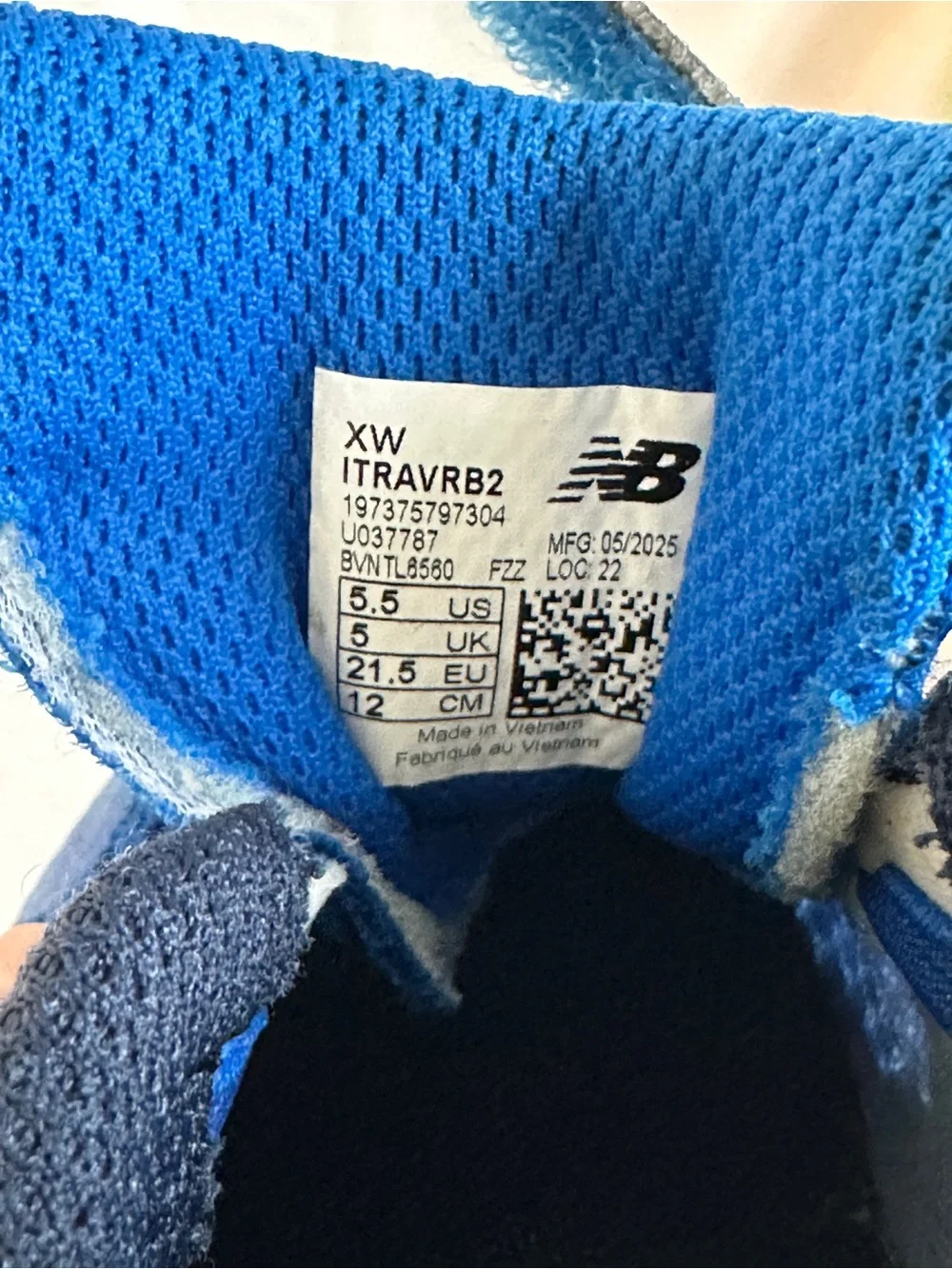 New Balance breathable blue